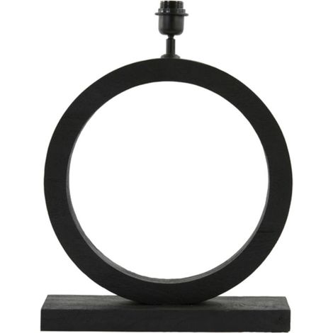Light & Living - lámpara de mesa - Tinar - negro - madera -