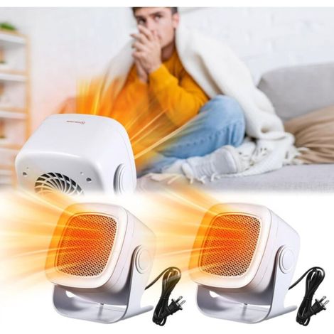 1 Pack 800W Small Portable Electric Heater for Indoor Use Mini Silent Office Heater and Safe PTC Ceramic Heater (1/5)