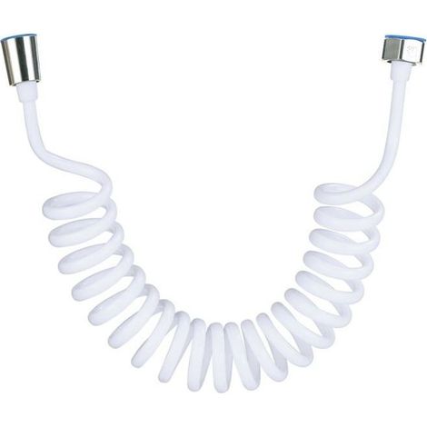 HOXILEELEOFlexible doccia,Flessibile doccia schiuma collegare con il tubo di rame telescopico a molla, WC e bidet(3M Bianco) (1/5)