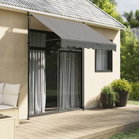 vidaXL Tenda da Sole Retrattile Antracite 200x150 cm Tessuto e
