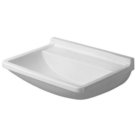 Lavabo DU Starck 3 Med 500 mm sans trop-plein, avec bonde de trop-plein, blanc