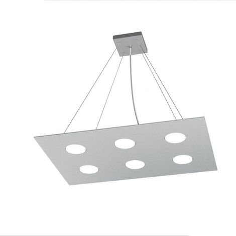 Lampadario moderno top light area 1127 s6 r gx53 led monoemissione metallo sospensione