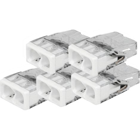 10 bornes blanches Wago a 2 entrees 2273-202