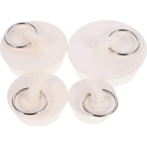 Lot de 4 bouchons de vidange en caoutchouc pour baignoire et lavabo, bouchons de vidange de salle de bain, pièces de rechange (1/3)