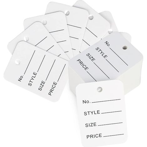 (Blanc) 500PCS étiquette de prix pour magasin de vêtements, 35mm50mm, étiquette de marquage (1/5)