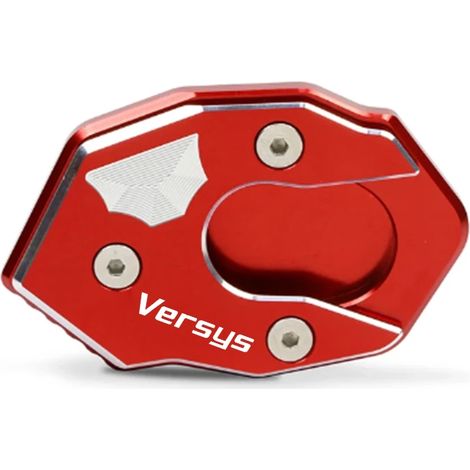 (rouge) Compatible avec KAWASAKI VERSYS300, Versys X250 et VERSYS1000 : rallonge de béquille latérale pour moto (maxpower). (1/4)