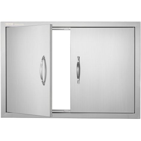 Porte d'Accès pour Barbecue Double Porte de Cuisine Extérieure (1/5)