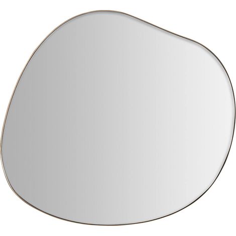Miroir mural contemporain forme irrégulière finition dorée élégante - Doré effet métal élégant (1/2)