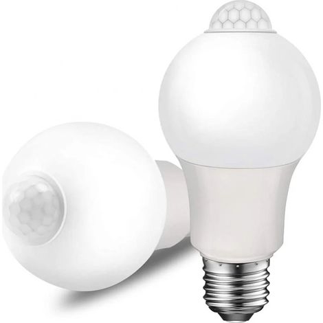 12-Watt-Glühbirnen mit kaltweißem Licht (entspricht 100 Watt), Bewegungsmelder (2er-Pack)