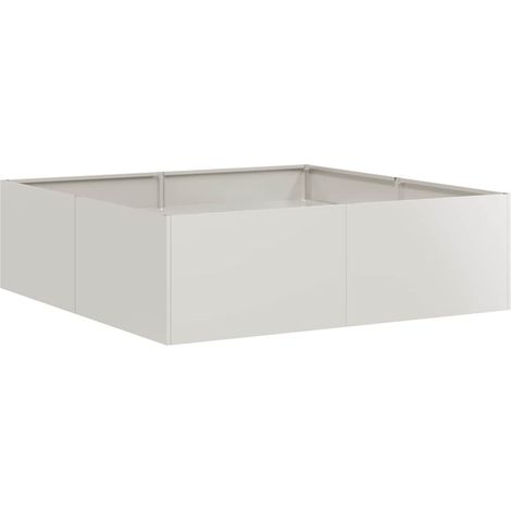 vidaXL Jardinière 100x100x30 cm acier inoxydable
