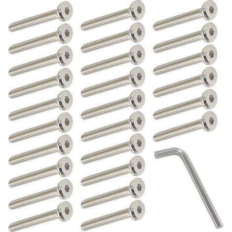 Pack of 50 M6 x 60 mm Hexagonal Cylindrical Head Screws Bed Bolts Furniture Screws Flat Head Partial Thread for Cribs, Beds and Chairs (M6 x 60) (1/5)