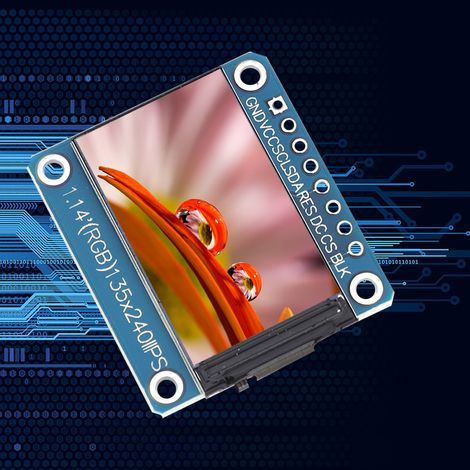 Hochwertiges TFT-Displaymodul IPS 1,14 Zoll 8-Pin ST7789 Elektronische Bauteile (1/5)