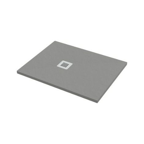 Piatto doccia 70x80 h.2,8 in marmo resina effetto pietra grigio (1/5)
