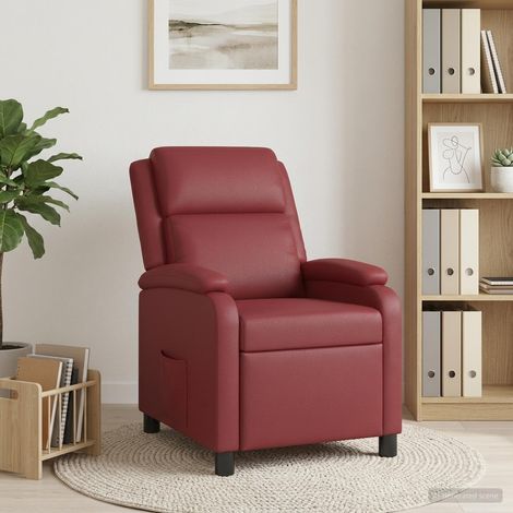 vidaXL Fauteuil inclinable Bordeaux Simili cuir (1/5)
