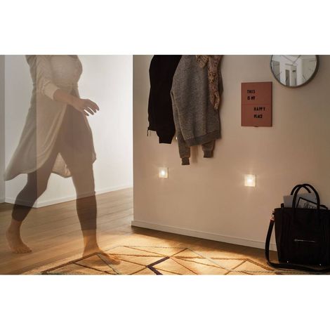 Paulmann – Spot LED encastrable avec détecteur de mouvement – 2.7 W blanc chaud – Faible profondeur d'encastrement – Pour montage mural et plafond (1/8)
