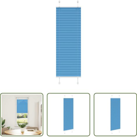 Sichtschutz - Plissee Blau 40x100 cm Stoffbreite 39,4 cm Polyester (1/5)