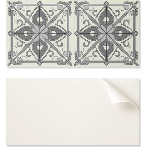 Baldosas de vinilo autoadhesivas para habitaci贸n juvenil con estampado floral y simetr铆a, 10x40x20 cm.