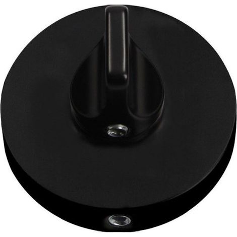 Plaque De Fond - Pour Serrure De Toilette - Ronde - Noir Mat - Diamètre 26 Cm - Unité