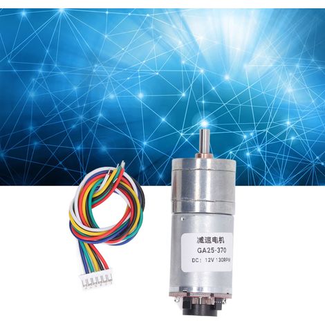 GA25-370 Miniatur-Gleichstrom-Getriebemotor, Hochleistungs-Drehzahlregler, 12 V, 130 U/min (1/5)