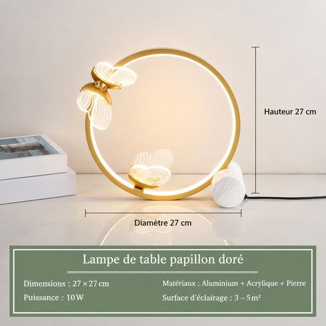 Lampe de table pierre avec prise USB luminaire de chevet LED moderne salon chambre, lumière blanche, 1 kg – Livraison gratuite
