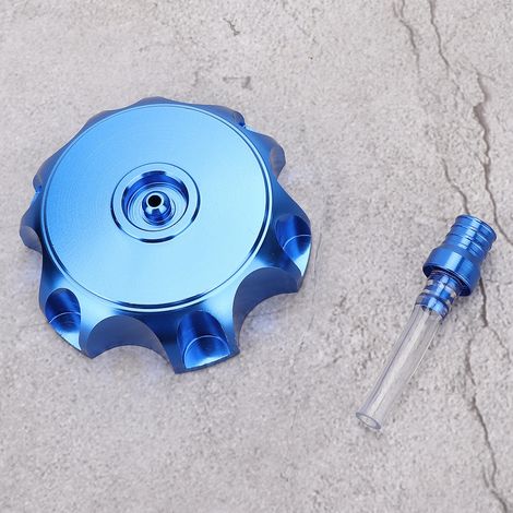 Blauer CNC-gefräster Aluminium-Tankdeckel für Motorräder, passend für 50-160 cm³ Pitbikes und Motocross-Motorräder (1/5)