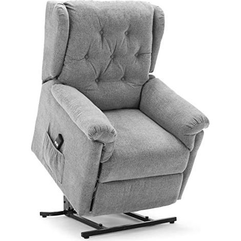 BARNSLEY FABRIC RISE RECLINER GREY (1/5)