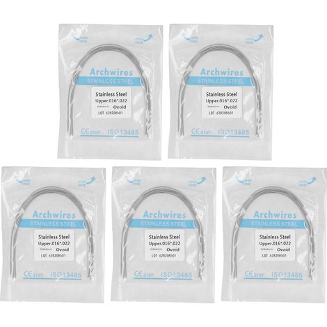 Fil carré en acier inoxydable 0,160,22 pouce, fil carré dentaire en acier inoxydable, fil carré orthodontique en acier inoxydable, 50 pièces (1/5)