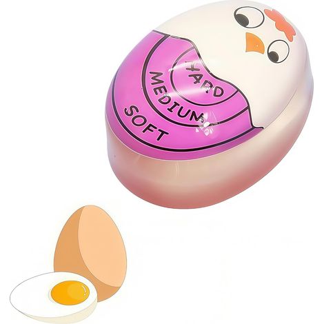 Minuteur à œufs en 2 parties – Indique la cuisson (mollet, à point et dur)  marquages rouges clairs et faciles à lire  un minuteur de cuisine pratique. (1/5)