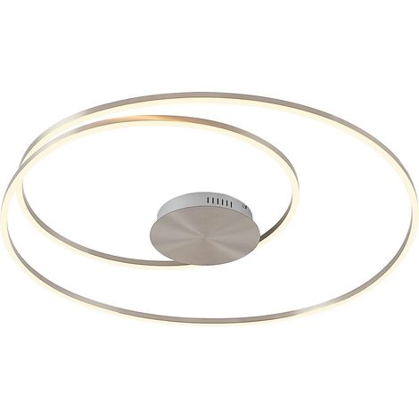 [NEUWERTIG] B-Ware Lindby Imus Led Deckenlampe Deckenlampe Lampe Leuchte Dimmbar ø 87 Cm Nickel