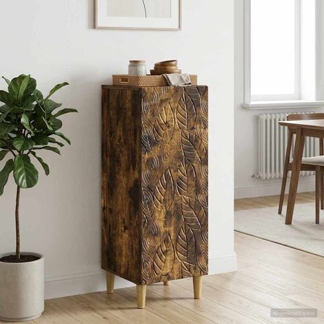 vidaXL Buffet Chêne fumé 33 x 34,5 x 90 cm Bois d'ingénierie (1/5)