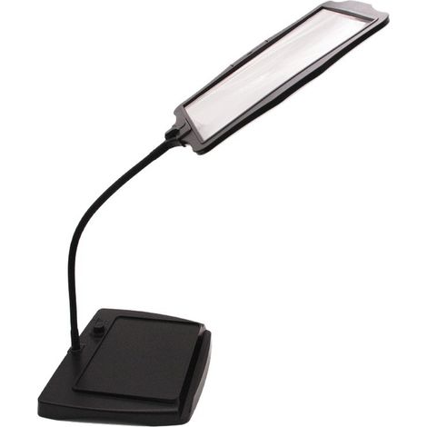 Lupa grande 3x con luz y soporte, 48 LED, brazo flexible, lámpara de escritorio, lupa grande para leer, coser y manualidades. (1/5)