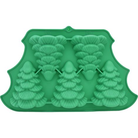 Moule en Silicone pour Sapin de Noël, Résistant à la Chaleur, Démoulage Facile, Idéal pour Pâte à Sucre et DIY Gâteau (1/5)
