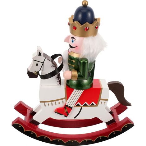 Soldat Casse-Noisette Bois Décoratif de Noël Figurine avec Cheval Ornement de Table pour Décoration Intérieure et Cadeau Anniversaire (1/5)