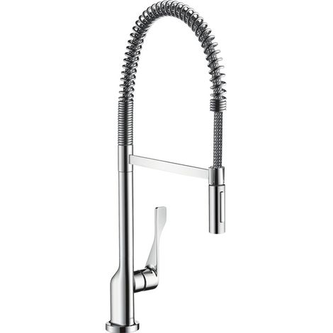 hansgrohe Axor Citterio Mitigeur monocommandé pour cuisine 230, Semi-Pro Eco, 39842, Coloris: chrome - 39842000