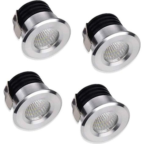 x Mini Spot LED Encastré Mini Projecteurs 3W LED Blanc Chaud Pour Vitrine Station Intérieur Éclairage Plaque de plâtre Incl.Seperated Transformateur (1/4)