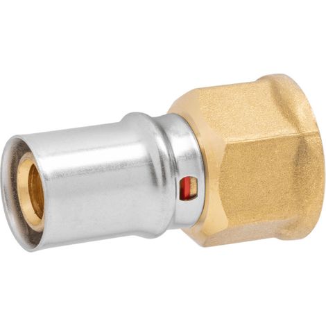 RACCORDO DIRITTO FEMMINA A PRESSARE PER TUBO MULTISTRATO MODELLO AP102 - 1 ø26X3 - APE