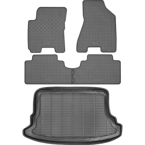 Hyundai Tucson I SUV de 2004-2010 SET - Alfombrillas de goma para coche + alfombrilla para maletero