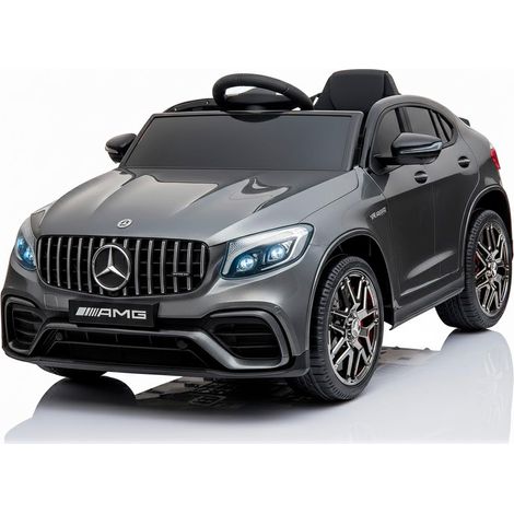 Auto Elettrica Bambini Mercedes-Benz AMG GLC63S Coupé 12V con Licenza Ufficiale Doppio Motore 35W Telecomando Parentale Cintura di Sicurezza Luci LED USB MP3 Porte Apribili 3–5 km/h - Colore: Grigio (1/5)