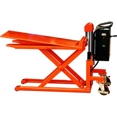 Transpalette haute levée électrique grande stabilité avec fourches 1115x703mm - Charge max 1000kg - PEL100L (1/5)