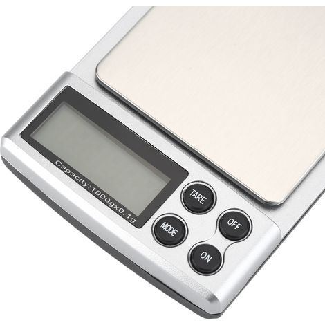 Elektronische digitale Taschenwaage (1 kg/0,1 g) mit LCD-Anzeige, ideal für Schmuck, Lebensmittel und Küche – Neu (1/5)