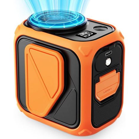 Ventilateur de taille portable rechargeable 1000 mAh, 4 vitesses de vent, 13 000 tr/min, clip ceinture pour l'agriculture (1/5)