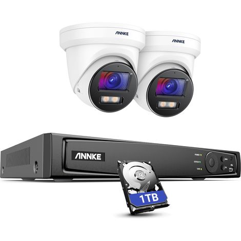 ANNKE 8MP H.265+ Video PoE NVR Security System 4K Full Color Network IR Surveillance Kit 2Camera - 1TB HDD (1/5)