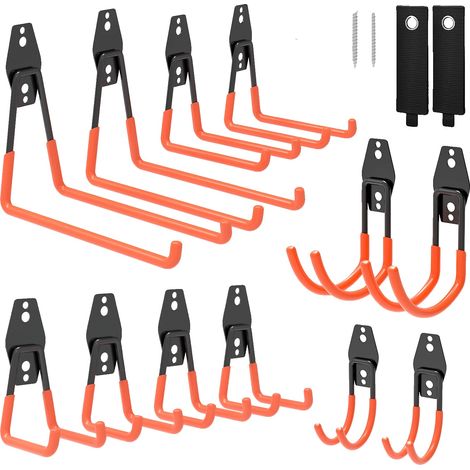 Wandhaken Set, Hohe Tragfähigkeit, Multifunktionales Design, Orange (1/2)