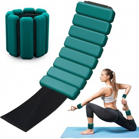 2 verstellbare Handgelenk- und Fußgelenkgewichte, 0,45 kg & 0,9 kg – abnehmbare Gewichtsmanschetten, für Frauen und Männer, geeignet für Fitness, Yoga, Laufen, Krafttraining, Cardio, Pilates und Power (1/5)