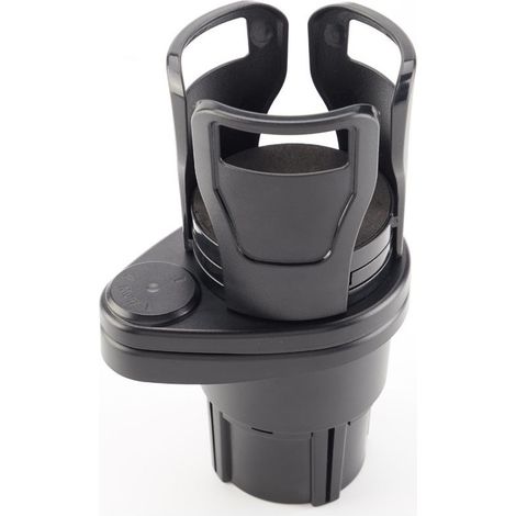 Porte-gobelet d'eau à deux trous pour voiture, demi-porte-gobelet de voiture, support de rangement fixe, porte-gobelet de thé pour le stockage des boissons intérieures à commande centrale (1/5)