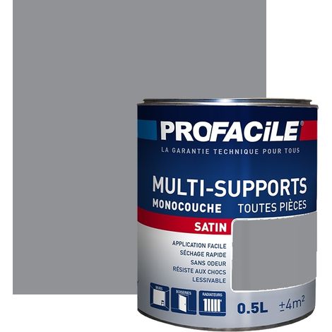 Peinture intérieure multi-supports, satin, murs, plafonds, boiseries, radiateurs, sans odeur, plusieurs teintes PROFACILE Feutrine 0.5 litre
