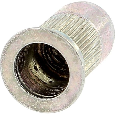 RIVKLE® Tête Fraisée Fut Cyl.Ouv.Molete M10 Bichromaté Ep. 4.5 A 6 (1/2)