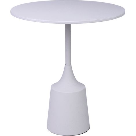 Mesa auxiliar de metal blanco 40x40x44h cm (1/5)