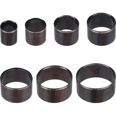 Lot de 7 matrices de découpe rondes en acier rapide pour cuir, tissu, papier et carton, tailles 20 mm à 50 mm (1/5)
