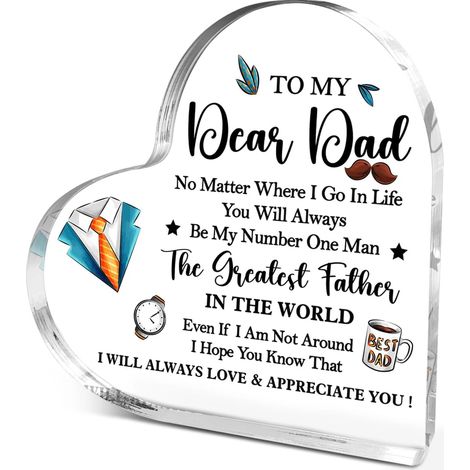 Plaque acrylique cœur décoratif à poser, décoration bureau moderne, cadeau souvenir（10 cm) (1/4)